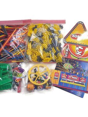 K'NEX 3 Lbs Mixed Lot Parts From Ferris Wheel Set (Not Complete) Includes Figs